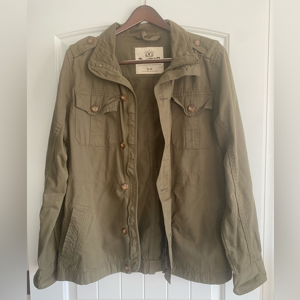 Army Green Mid Length Jacket